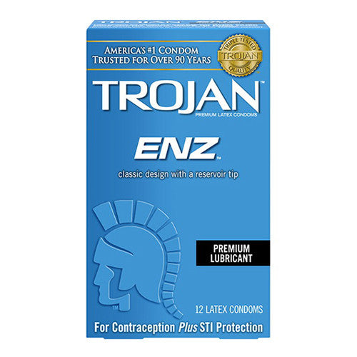 Trojan Enz Lubricated Latex Condoms - 12 Ea/Pack